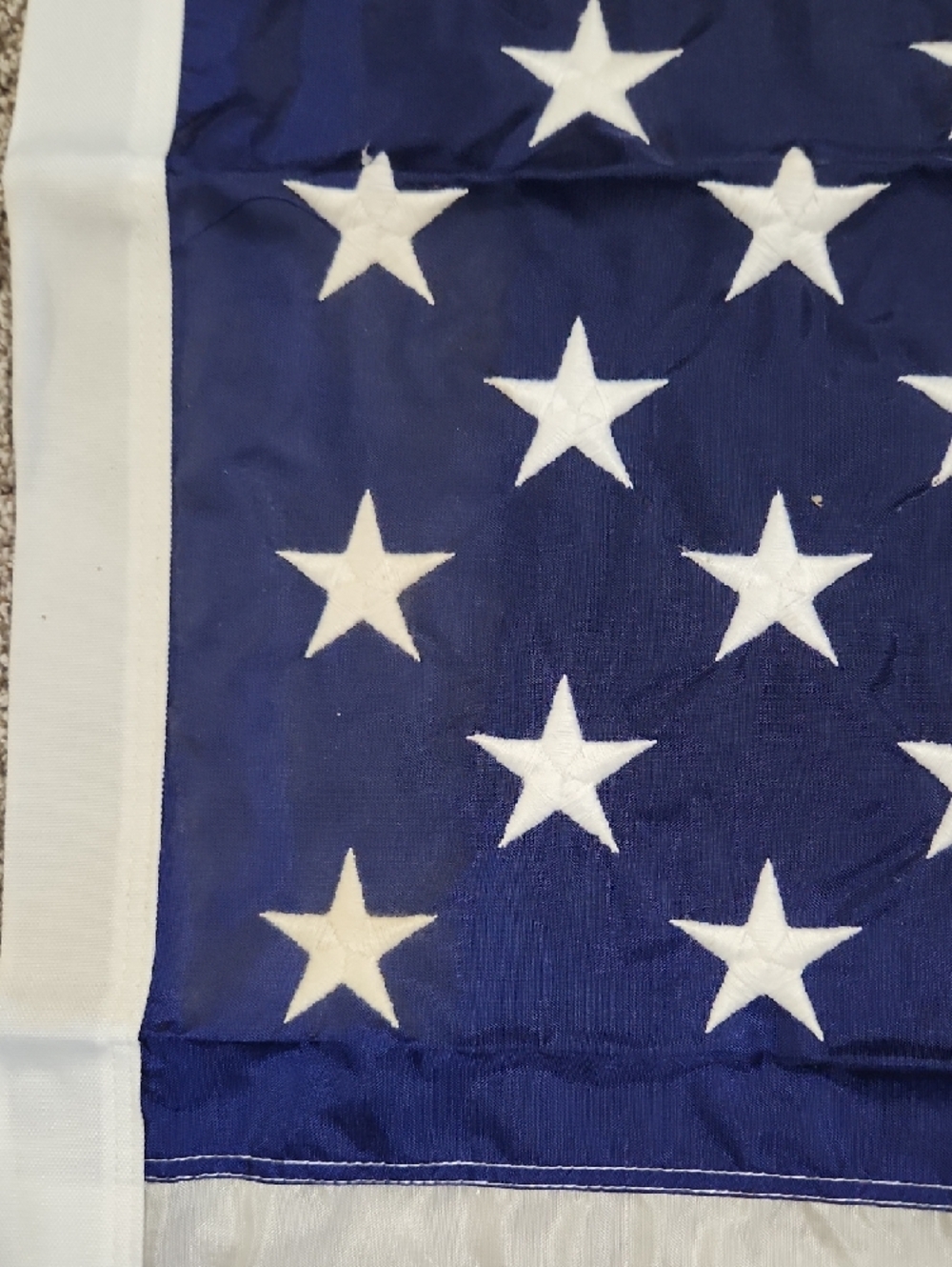 Vintage AmVets American Flag Nylon Outdoor Flag- 3' Feet × 5' Feet - Picture 3 of 6